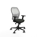 Jorquera sincro malla blanca bali negro brazos 2D base nailon  ruedas 65mm engomada