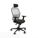 Jorquera sincro malla blanca bali negro brazos 2D base nailon cabecero 2D ruedas 65mm engomada
