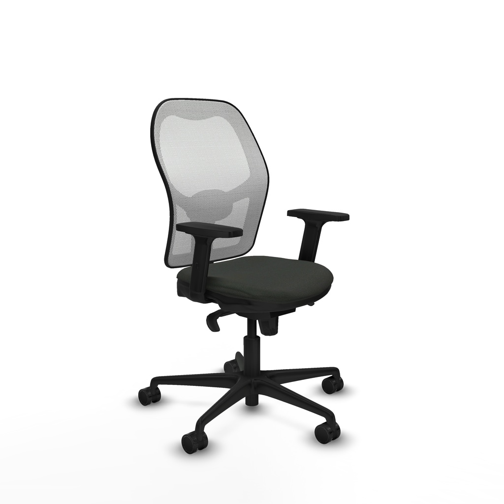 Jorquera sincro malla blanca bali negro brazos 2D base nailon  ruedas 65mm nailon