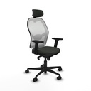 Jorquera sincro malla blanca bali negro brazos 2D base nailon cabecero 2D ruedas 65mm nailon