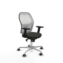 Jorquera sincro malla blanca bali negro brazos 2D base aluminio  ruedas 65mm engomada