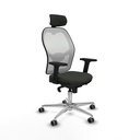 Jorquera sincro malla blanca bali negro brazos 2D base aluminio cabecero 2D ruedas 65mm engomada
