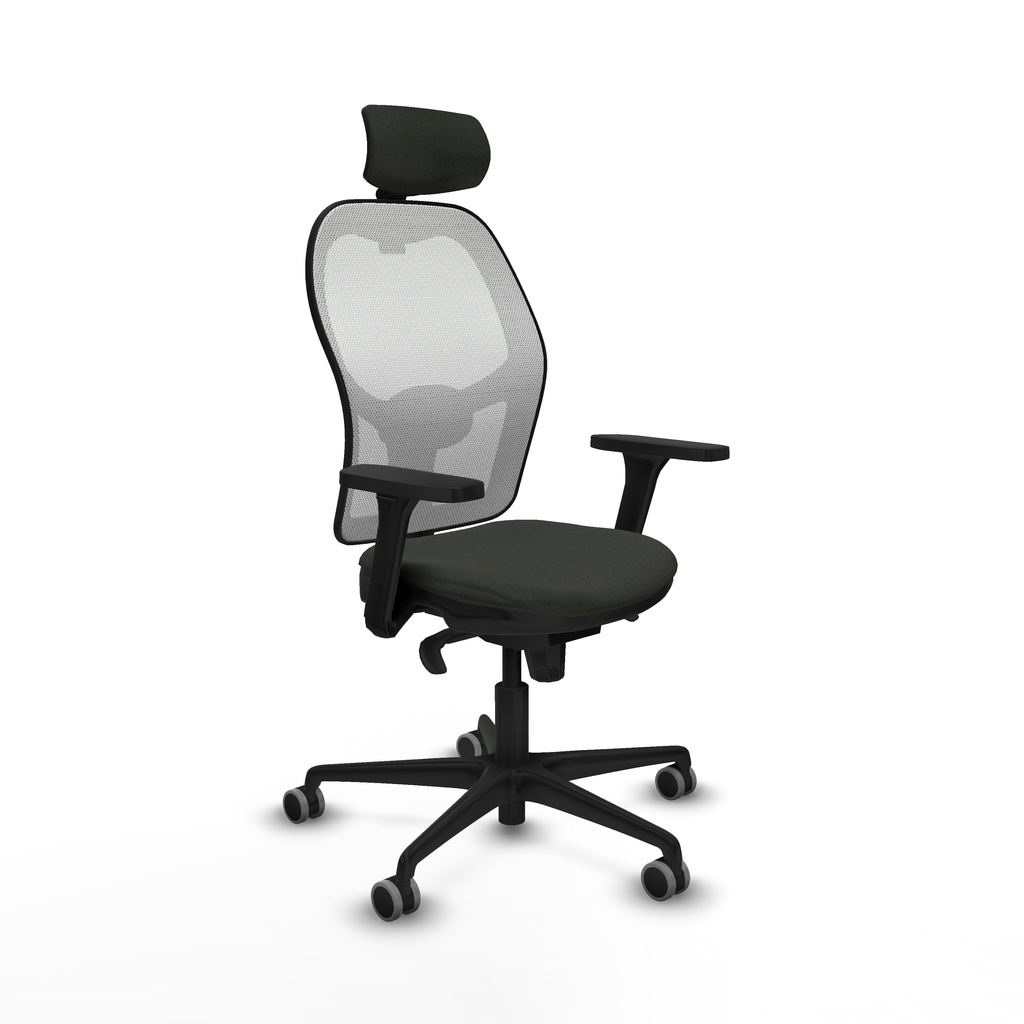 Jorquera sincro malla blanca bali negro brazos 3D base nailon cabecero 2D ruedas 65mm engomada