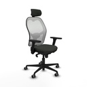 Jorquera sincro malla blanca bali negro brazos 3D base nailon cabecero 2D ruedas 65mm engomada