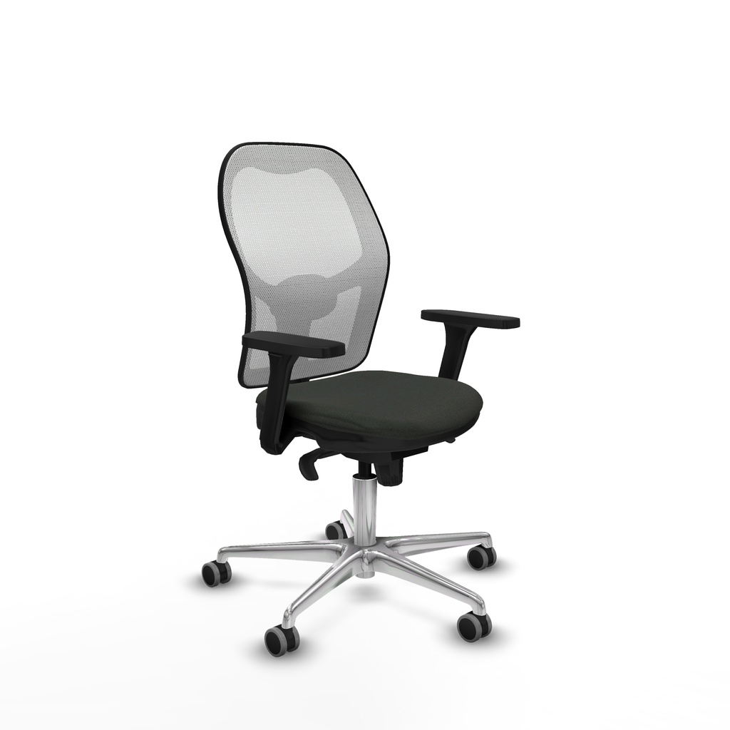 Jorquera sincro malla blanca bali negro brazos 3D base aluminio  ruedas 65mm engomada