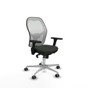 Jorquera sincro malla blanca bali negro brazos 3D base aluminio  ruedas 65mm engomada