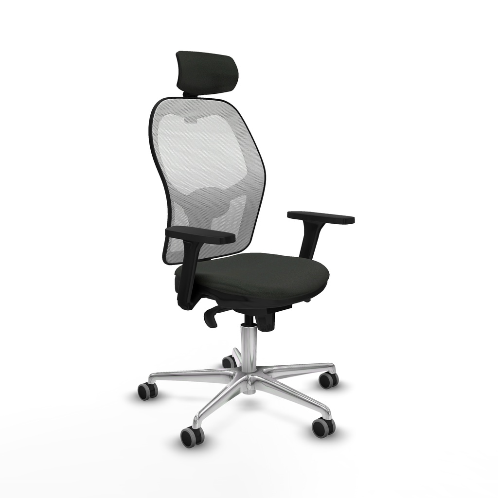 Jorquera sincro malla blanca bali negro brazos 3D base aluminio cabecero 2D ruedas 65mm engomada