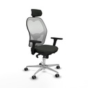 Jorquera sincro malla blanca bali negro brazos 3D base aluminio cabecero 2D ruedas 65mm engomada