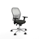 Jorquera sincro malla blanca bali negro brazos 3D base aluminio  ruedas 65mm nailon