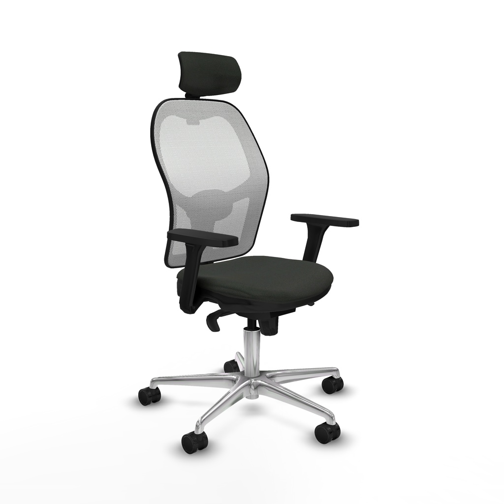 Jorquera sincro malla blanca bali negro brazos 3D base aluminio cabecero 2D ruedas 65mm nailon