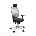 Jorquera sincro malla blanca bali negro brazos 3D base aluminio cabecero 2D ruedas 65mm nailon