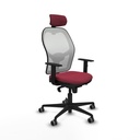 Jorquera sincro malla blanca bali granate brazos 1D base nailon cabecero 2D ruedas 65mm engomada