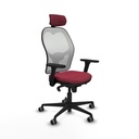 Jorquera sincro malla blanca bali granate brazos 3D base nailon cabecero 2D ruedas 65mm engomada