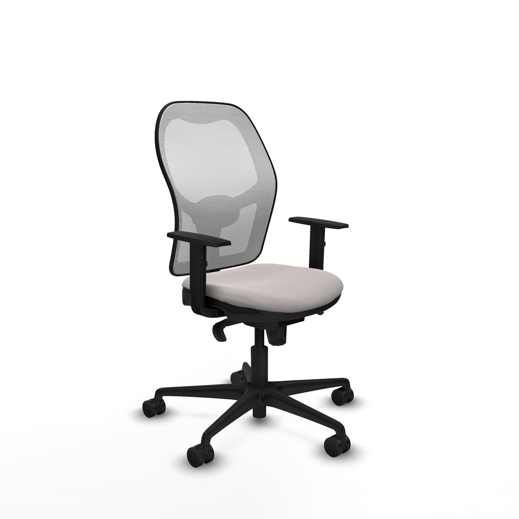 Jorquera sincro malla blanca similpiel blanco brazos 1D base nailon  ruedas 65mm nailon