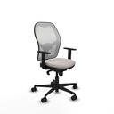 Jorquera sincro malla blanca similpiel blanco brazos 1D base nailon  ruedas 65mm nailon