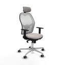 Jorquera sincro malla blanca similpiel blanco brazos 1D base aluminio cabecero 2D ruedas 65mm engomada