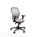Jorquera sincro malla blanca similpiel blanco brazos 2D base nailon  ruedas 65mm engomada