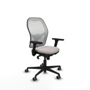 Jorquera sincro malla blanca similpiel blanco brazos 3D base nailon  ruedas 65mm engomada