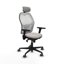Jorquera sincro malla blanca similpiel blanco brazos 3D base nailon cabecero 2D ruedas 65mm engomada