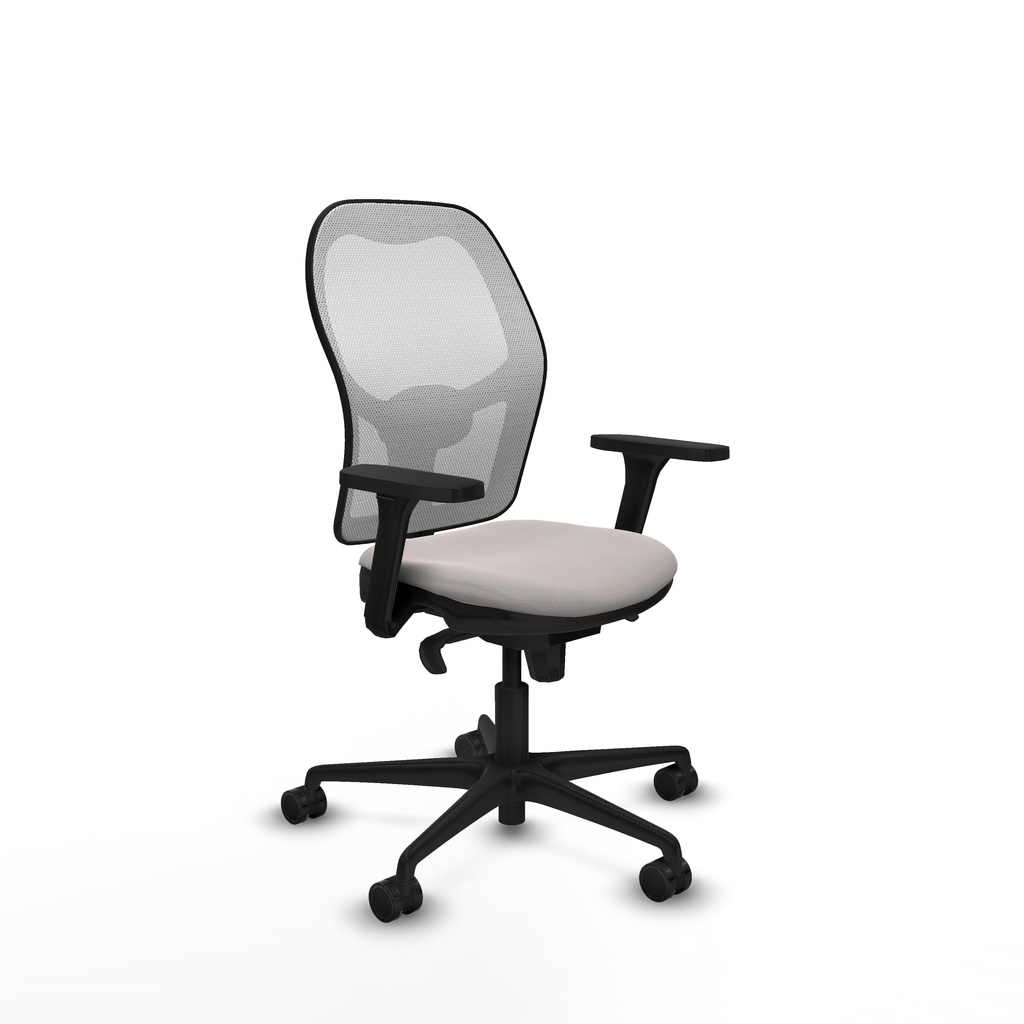 Jorquera sincro malla blanca similpiel blanco brazos 3D base nailon  ruedas 65mm nailon