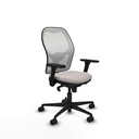 Jorquera sincro malla blanca similpiel blanco brazos 3D base nailon  ruedas 65mm nailon