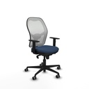 Jorquera sincro malla blanca similpiel azul marino brazos 1D base nailon  ruedas 65mm engomada