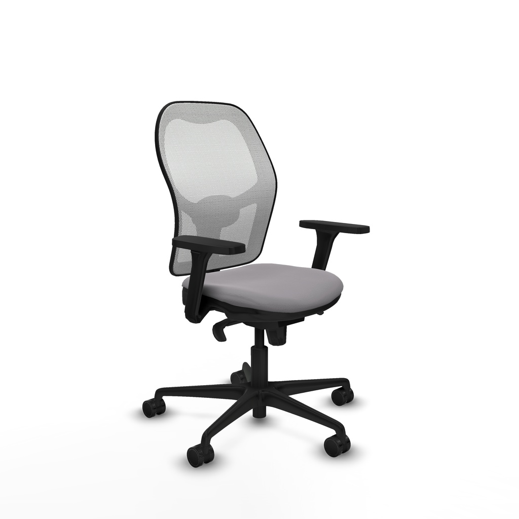 Jorquera sincro malla blanca similpiel gris brazos 3D base nailon  ruedas 65mm nailon