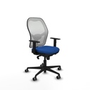 Jorquera sincro malla blanca similpiel azul brazos 1D base nailon  ruedas 65mm engomada