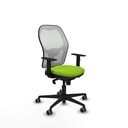 Jorquera sincro malla blanca similpiel pistacho brazos 1D base nailon  ruedas 65mm engomada