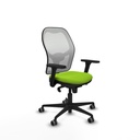 Jorquera sincro malla blanca similpiel pistacho brazos 3D base nailon  ruedas 65mm engomada