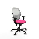 Jorquera sincro malla blanca similpiel rosa brazos 1D base nailon  ruedas 65mm engomada