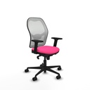 Jorquera sincro malla blanca similpiel rosa brazos 2D base nailon  ruedas 65mm nailon