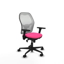 Jorquera sincro malla blanca similpiel rosa brazos 3D base nailon  ruedas 65mm nailon