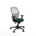 Jorquera sincro malla blanca similpiel verde botella brazos 1D base nailon  ruedas 65mm engomada
