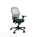 Jorquera sincro malla blanca similpiel verde botella brazos 3D base nailon  ruedas 65mm nailon