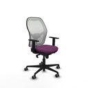 Jorquera sincro malla blanca similpiel morado brazos 1D base nailon  ruedas 65mm engomada