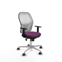 Jorquera sincro malla blanca similpiel morado brazos 1D base aluminio  ruedas 65mm engomada
