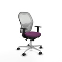 Jorquera sincro malla blanca similpiel morado brazos 1D base aluminio  ruedas 65mm nailon