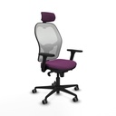 Jorquera sincro malla blanca similpiel morado brazos 3D base nailon cabecero 2D ruedas 65mm engomada