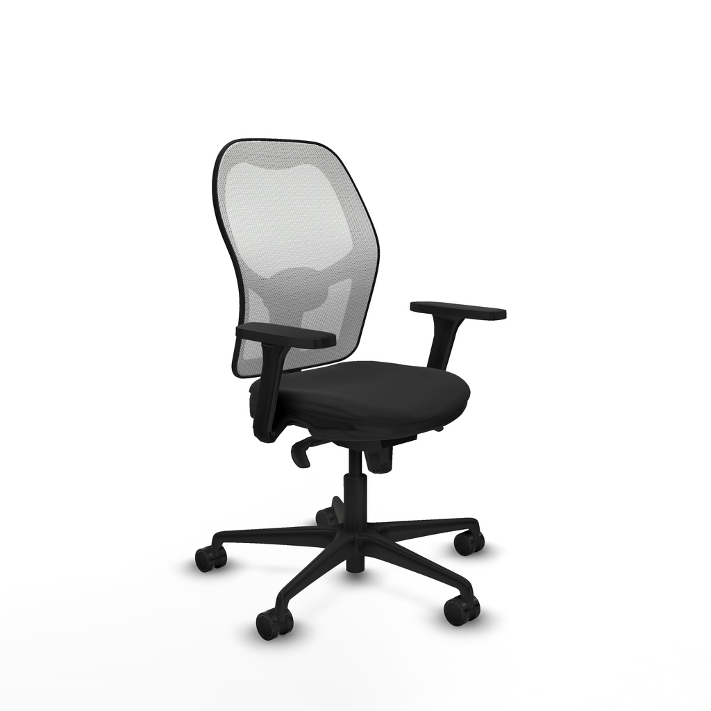 Jorquera sincro malla blanca similpiel negro brazos 3D base nailon  ruedas 65mm nailon