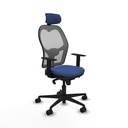 Jorquera sincro malla gris bali azul marino brazos 1D base nailon cabecero 2D ruedas 65mm nailon