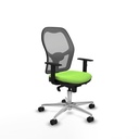 Jorquera sincro malla gris bali pistacho brazos 1D base aluminio  ruedas 65mm nailon