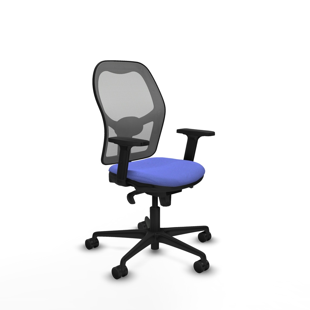 Jorquera sincro malla gris bali azul claro brazos 2D base nailon  ruedas 65mm nailon