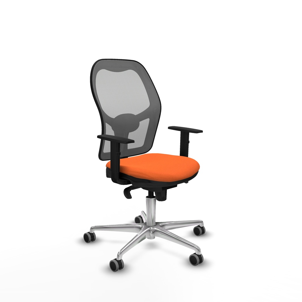 Jorquera sincro malla gris bali naranja brazos 1D base aluminio  ruedas 65mm engomada