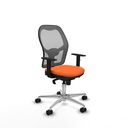 Jorquera sincro malla gris bali naranja brazos 1D base aluminio  ruedas 65mm nailon