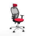 Jorquera sincro malla gris bali rojo brazos 1D base aluminio cabecero 2D ruedas 65mm engomada