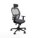 Jorquera sincro malla gris bali gris oscuro brazos 1D base nailon cabecero 2D ruedas 65mm engomada