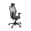 Jorquera sincro malla gris bali gris oscuro brazos 2D base nailon cabecero 2D ruedas 65mm engomada