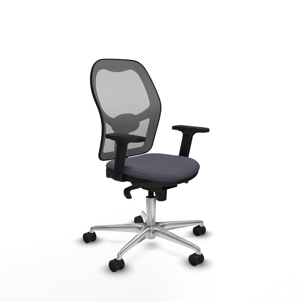 Jorquera sincro malla gris bali gris oscuro brazos 2D base aluminio  ruedas 65mm nailon