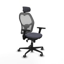 Jorquera sincro malla gris bali gris oscuro brazos 3D base nailon cabecero 2D ruedas 65mm engomada